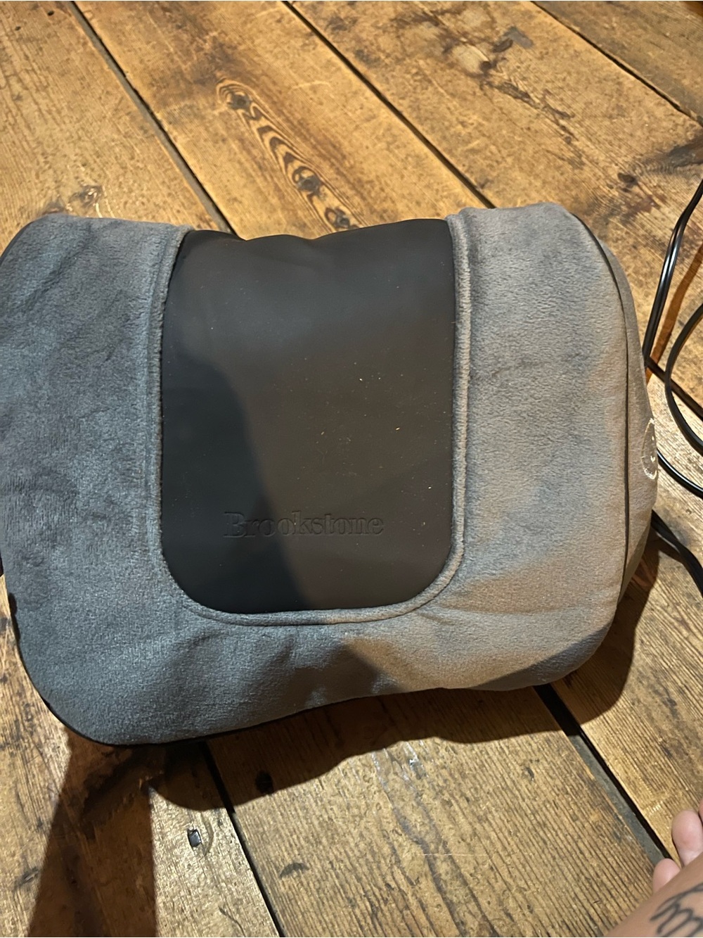 Brookstone Gray and Black Massage Pillow